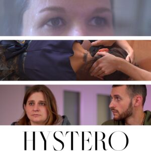 3 images superposées de femmes sur une affiche de film